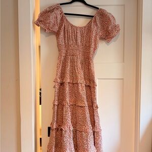 Floral Puff Sleeve Maxi Dress